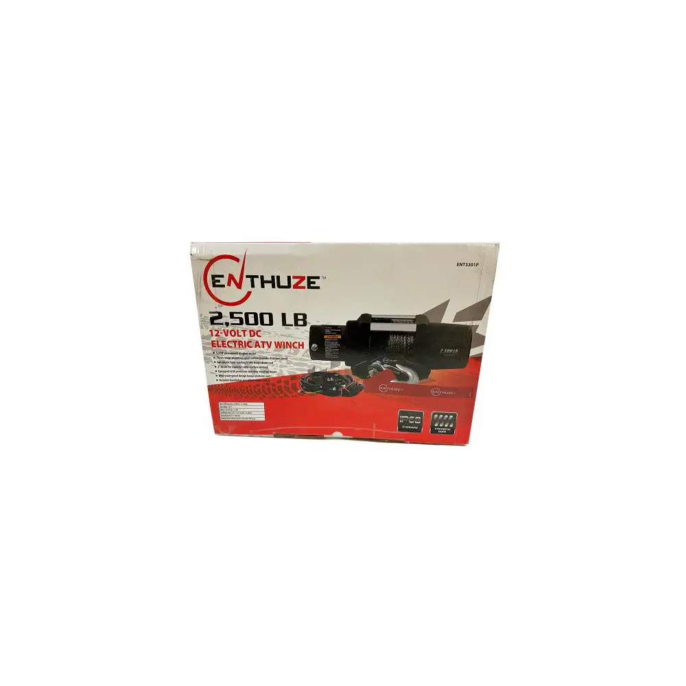 Enthuze 2500lb ATV/UTV Winch, Synthetic Rope - ENTACTENT3301P